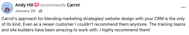 Andy Hill recommending Carrot